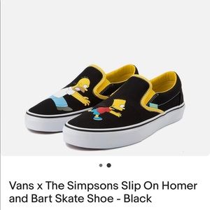 Vans x The Simpsons Slip On Sneakers Mens 7.5 or Womens 9